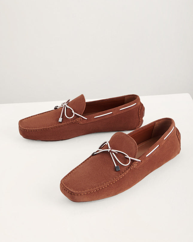 Bow Suede Moccasins