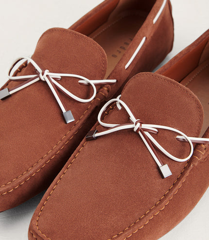 Bow Suede Moccasins