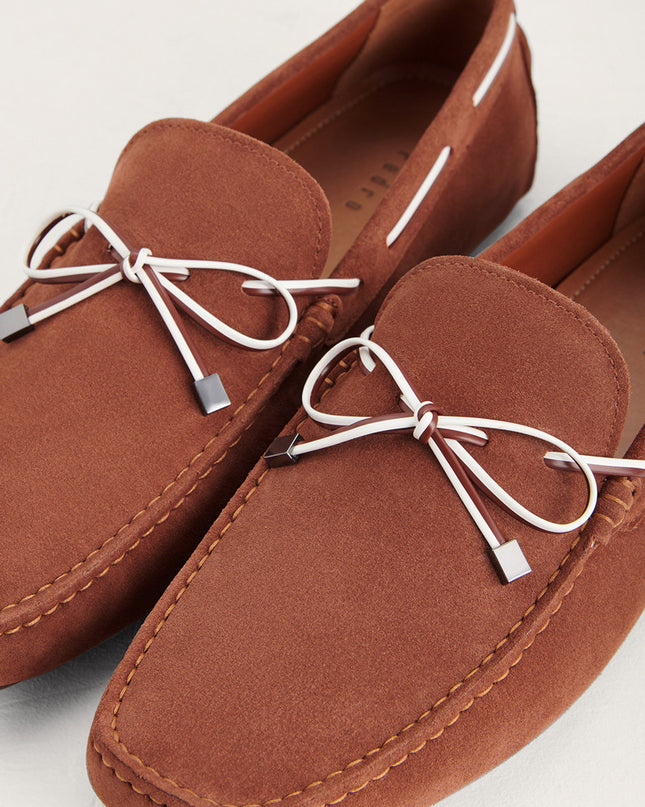Bow Suede Moccasins