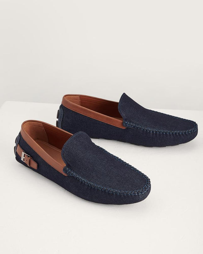 Moccasins with Buckled Detail