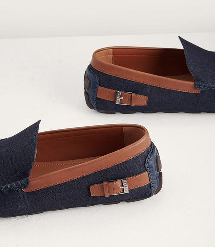 Moccasins with Buckled Detail