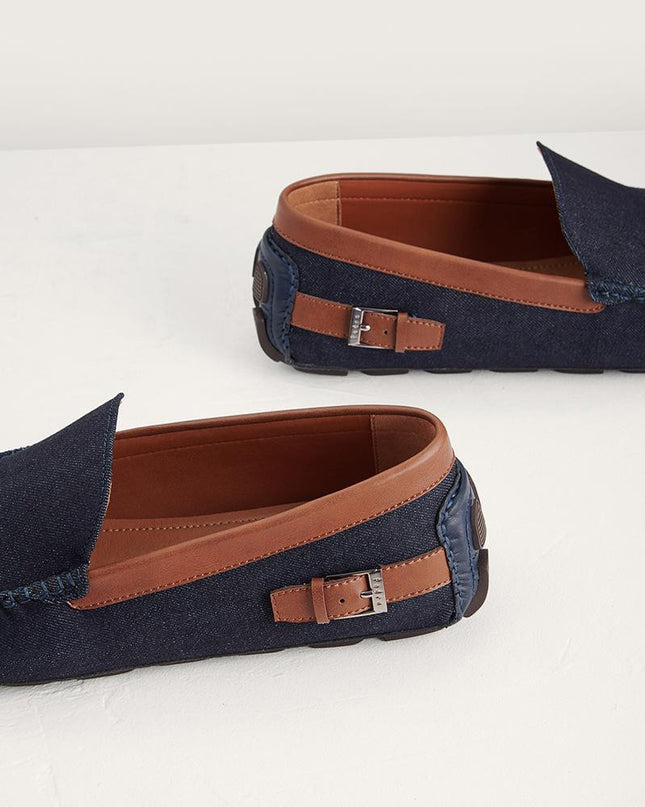 Moccasins with Buckled Detail