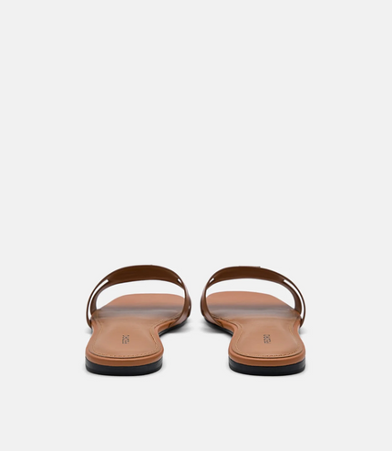 PEDRO Icon Leather Slip-On Sandals - Cognac