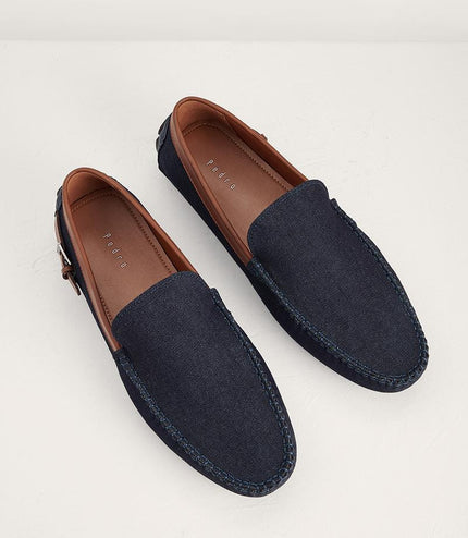 Moccasins with Buckled Detail