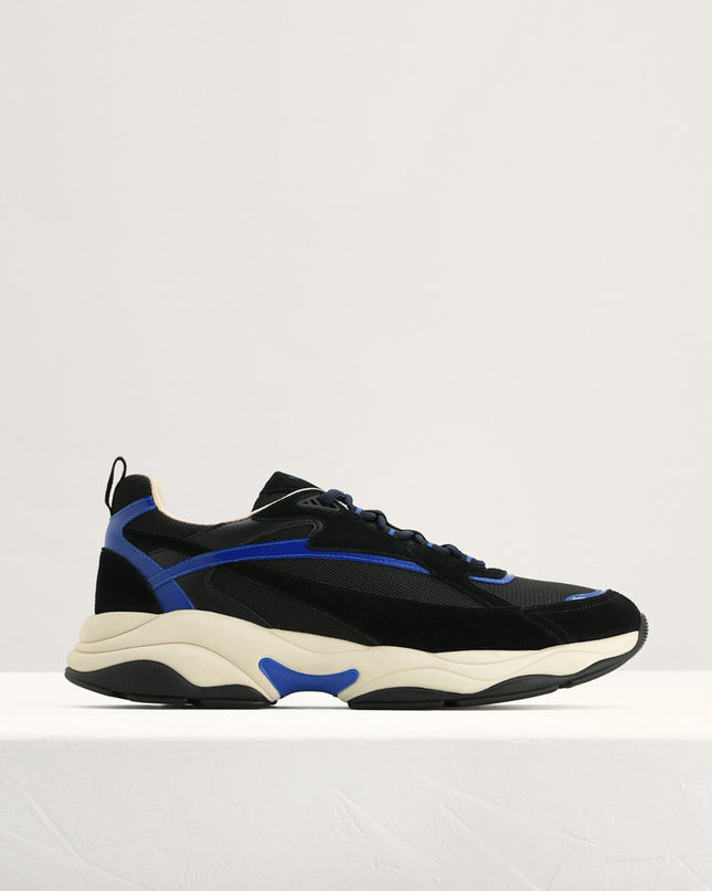 Chunky Suede and Mesh Sneakers