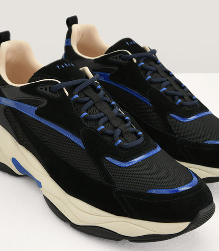 Chunky Suede and Mesh Sneakers