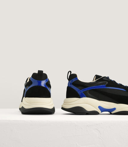 Chunky Suede and Mesh Sneakers