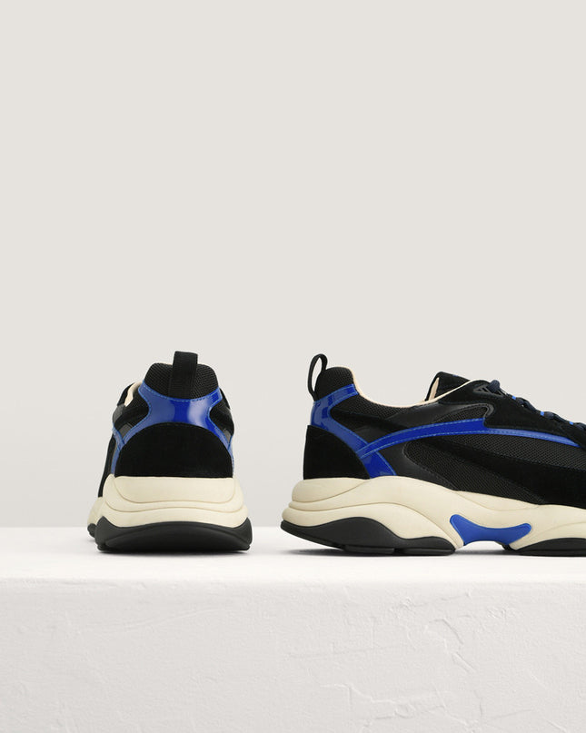 Chunky Suede and Mesh Sneakers