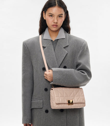 PEDRO Studio Leather Shoulder Bag in Pixel - Nude