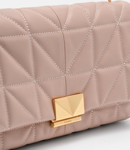 PEDRO Studio Leather Shoulder Bag in Pixel - Nude
