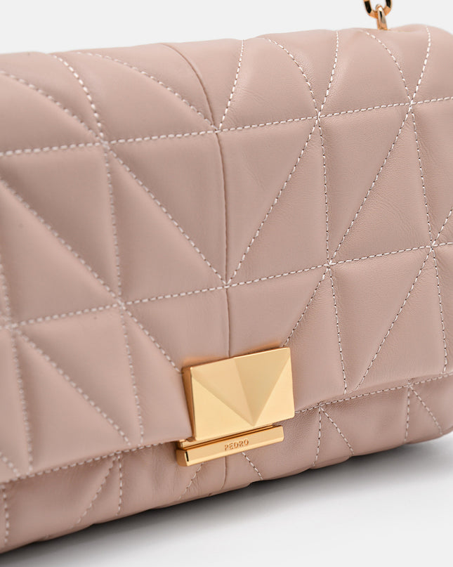 PEDRO Studio Leather Shoulder Bag in Pixel - Nude