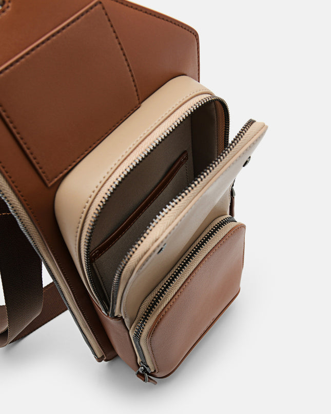 Leather Sling Pouch - Cognac