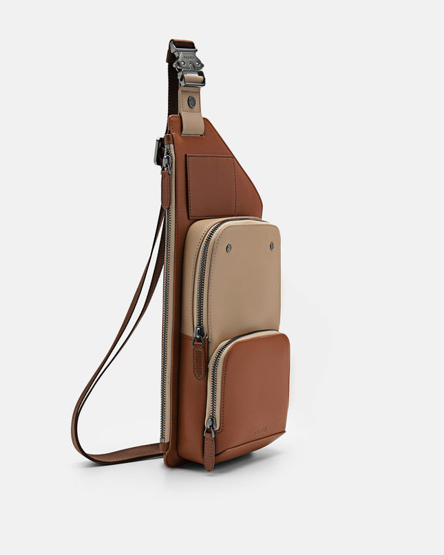 Leather Sling Pouch - Cognac