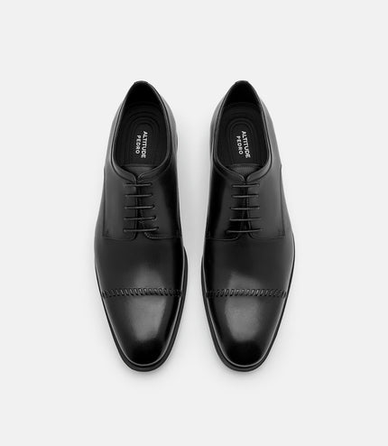 Altitude Lightweight Leather Derby Shoes - Black
