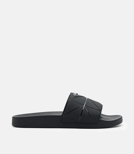 Slide Sandals in Pixel - Black