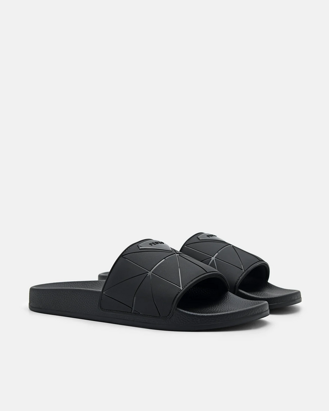 Slide Sandals in Pixel - Black
