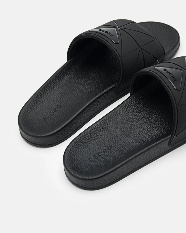 Slide Sandals in Pixel - Black