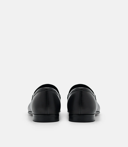 Steven Leather Loafers - Black