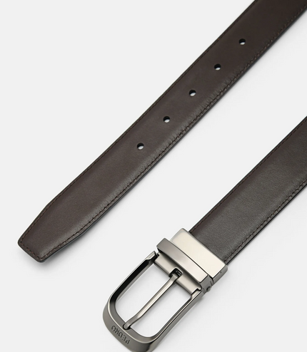 Leather Reversible Pin Belt