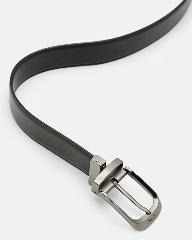 Leather Reversible Pin Belt