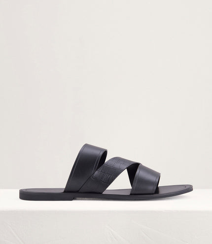 Croc-Effect Sandals