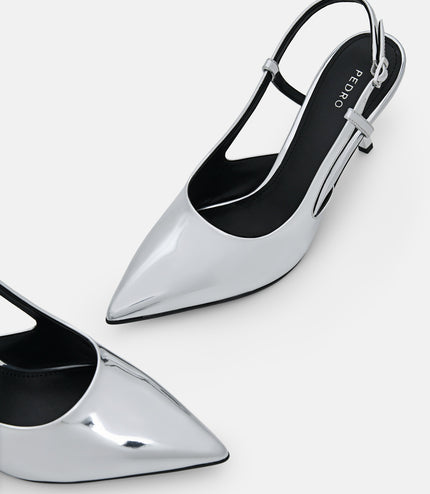 Morraine Slingback Pumps - Silver