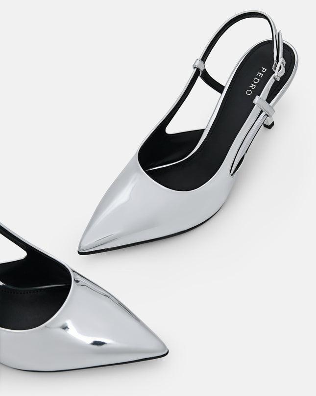 Morraine Slingback Pumps - Silver