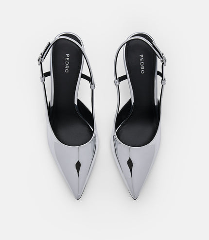 Morraine Slingback Pumps - Silver