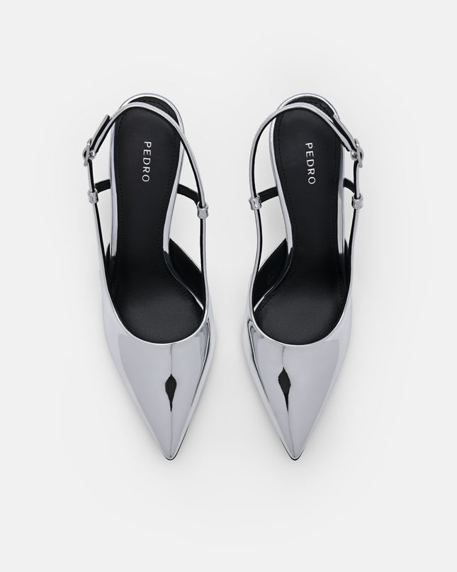 Morraine Slingback Pumps - Silver