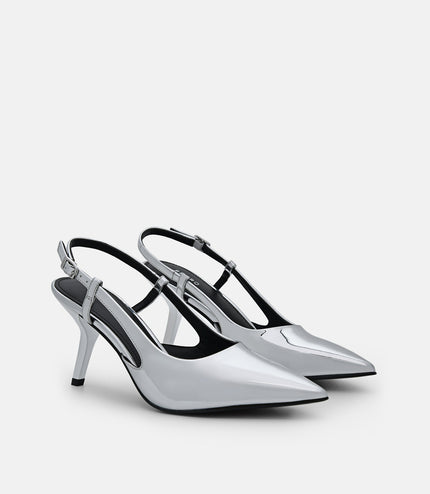 Morraine Slingback Pumps - Silver