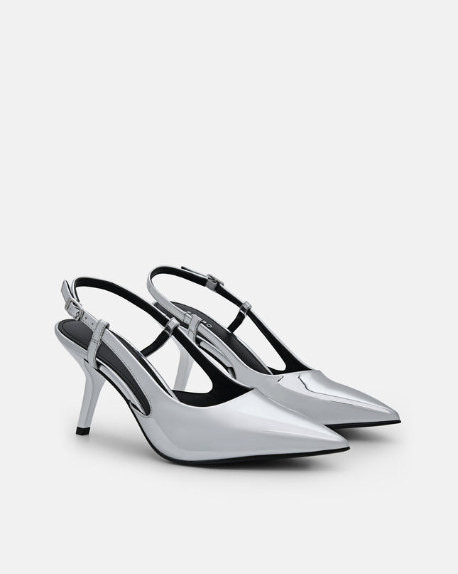 Morraine Slingback Pumps - Silver