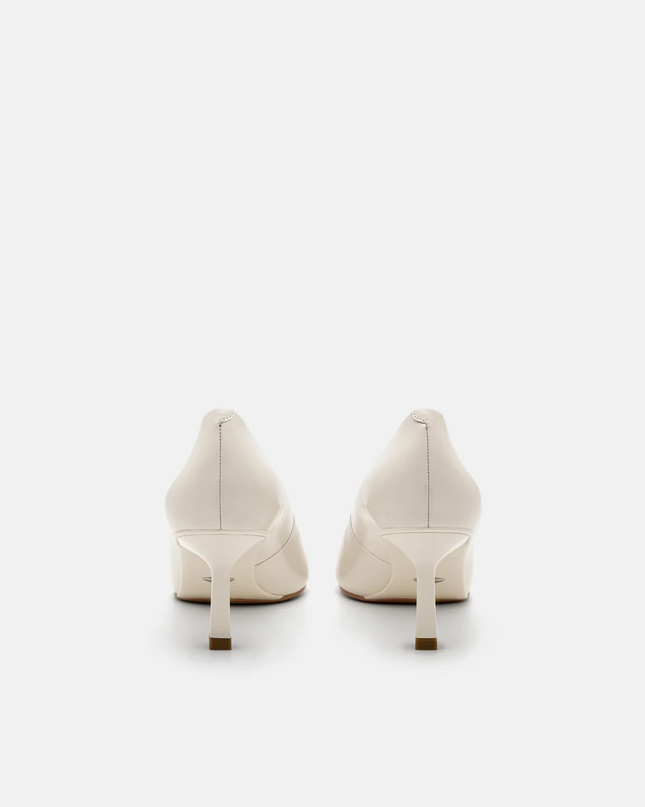 PEDRO Studio Kathy Leather Heel Pumps - Chalk