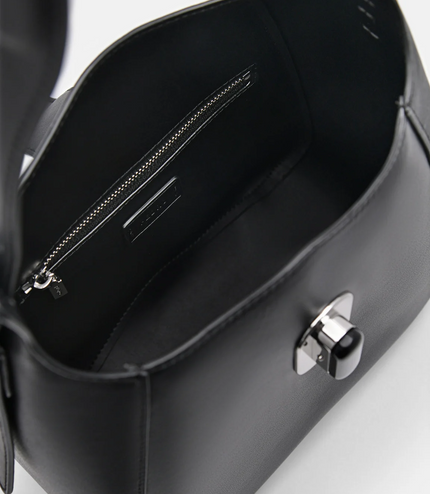 PEDRO Studio Rift Leather Hobo Bag - Black