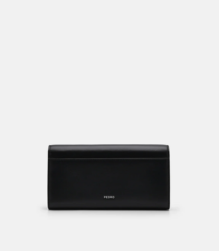 PEDRO Icon Leather Long Wallet - Black