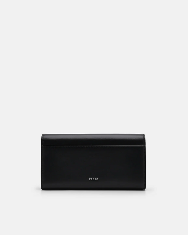 PEDRO Icon Leather Long Wallet - Black
