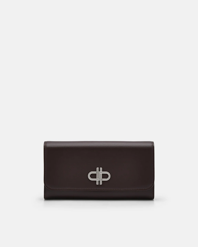 PEDRO Icon Leather Long Wallet - Dark Brown