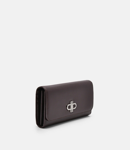 PEDRO Icon Leather Long Wallet - Dark Brown