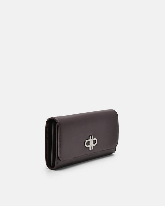 PEDRO Icon Leather Long Wallet - Dark Brown