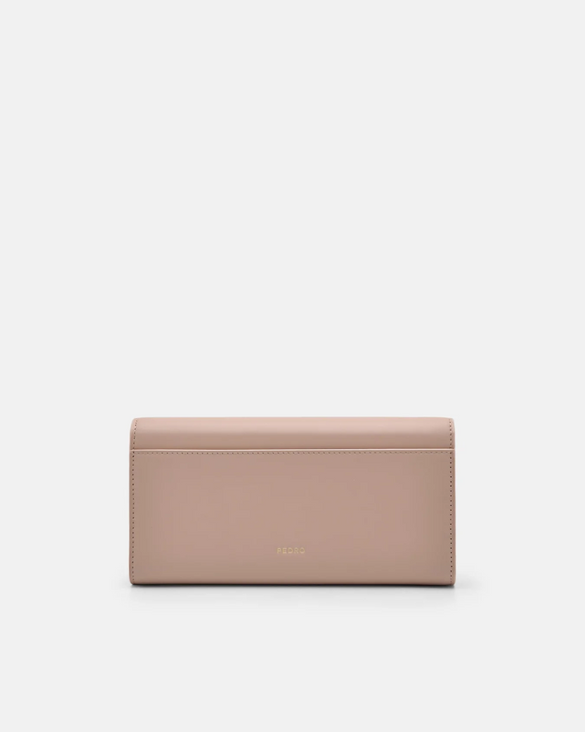 PEDRO Icon Leather Long Wallet - Nude