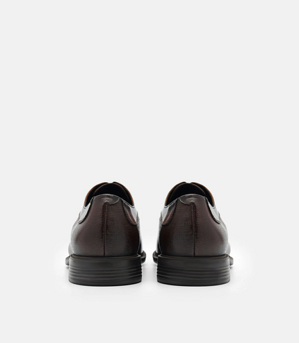 Altitude Lightweight Saffiano Leather Oxford Shoes - Brown