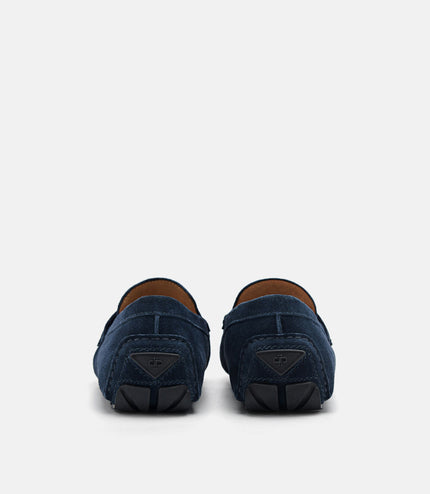 PEDRO Icon Leather Driving Shoes - Navy