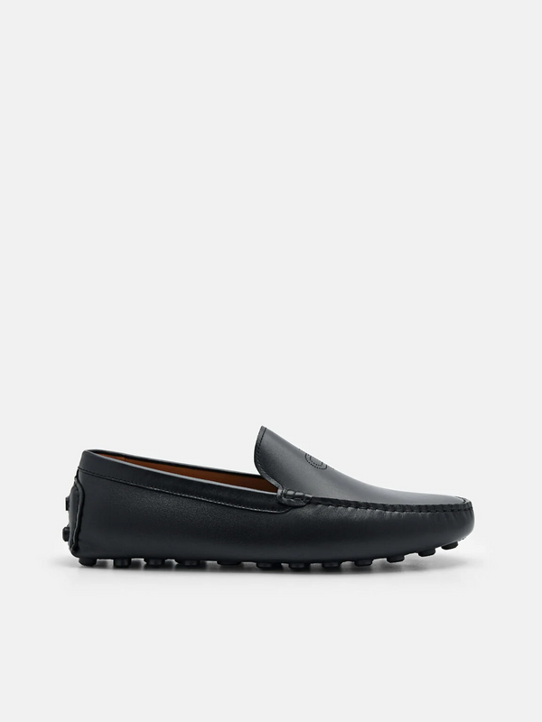 PEDRO Icon Leather Driving Shoes - Black