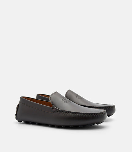 PEDRO Icon Leather Driving Shoes - Dark brown