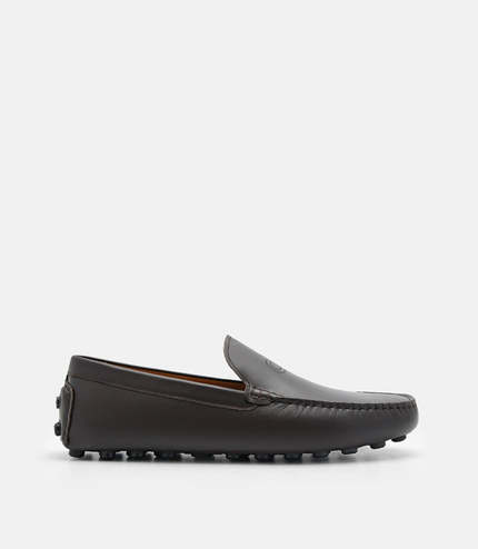 PEDRO Icon Leather Driving Shoes - Dark brown