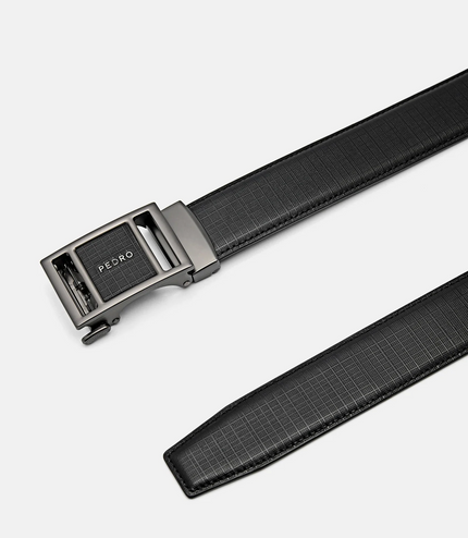 Grid Leather Automatic Belt