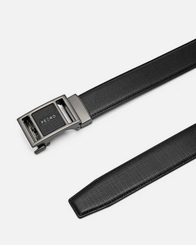Grid Leather Automatic Belt