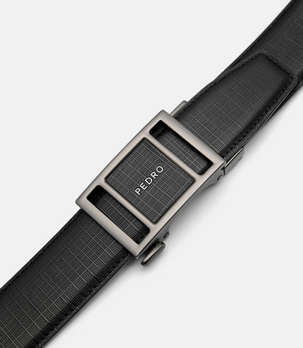 Grid Leather Automatic Belt