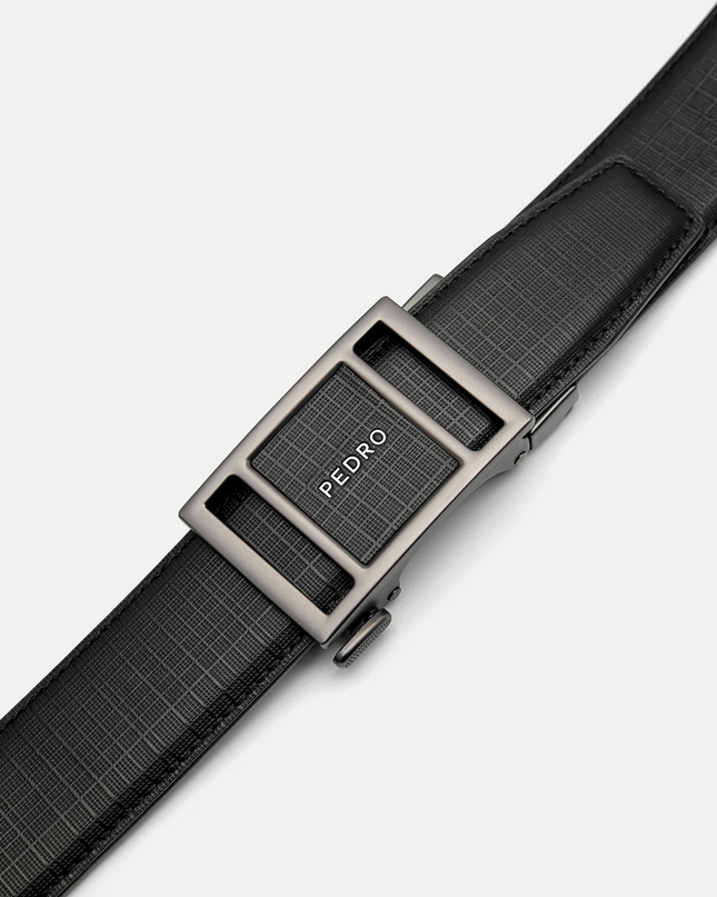 Grid Leather Automatic Belt