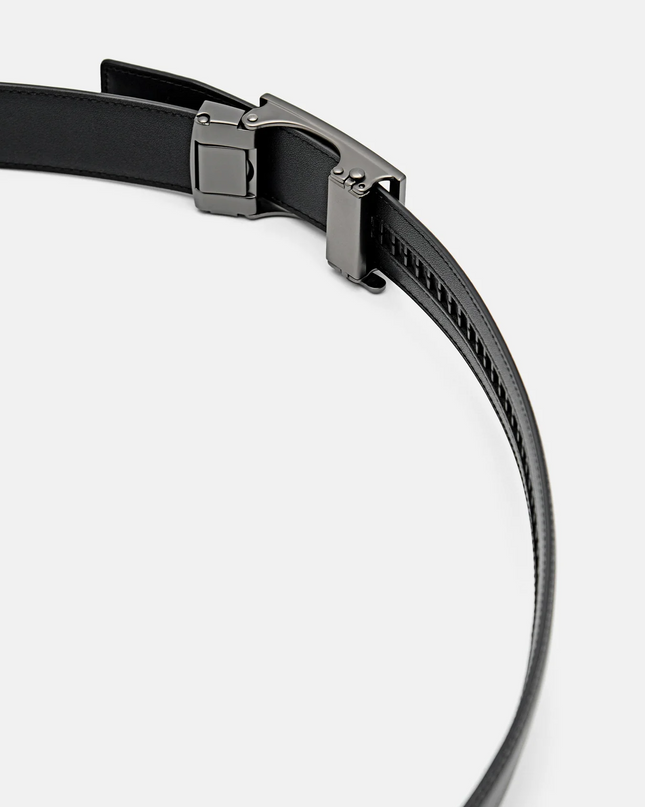 Grid Leather Automatic Belt