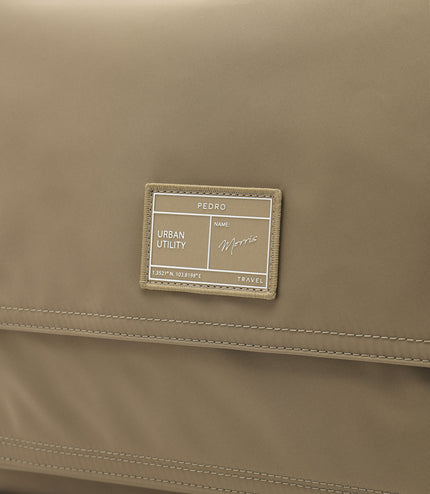 Nylon Messenger Bag - Taupe